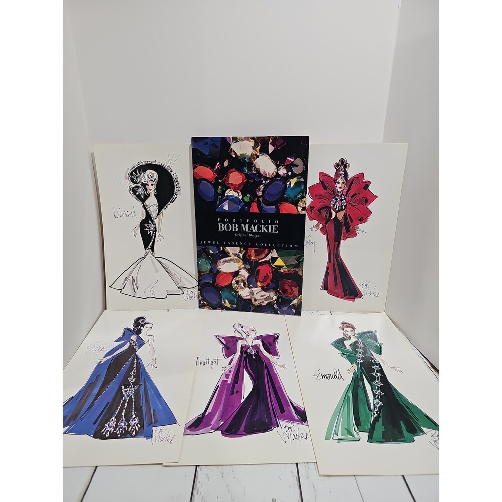 1997 Bob Mackie Original Designs Jewel Essence Barbie Collection Portfolio